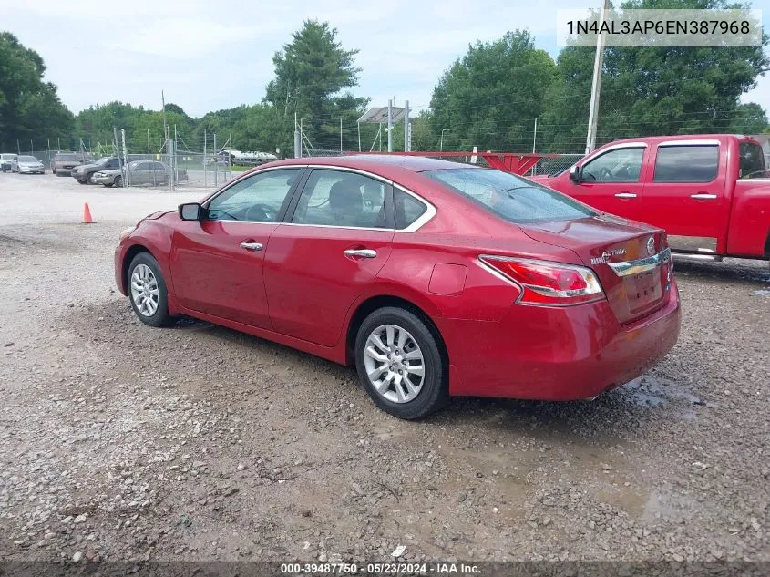 2014 Nissan Altima 2.5 S VIN: 1N4AL3AP6EN387968 Lot: 39487750