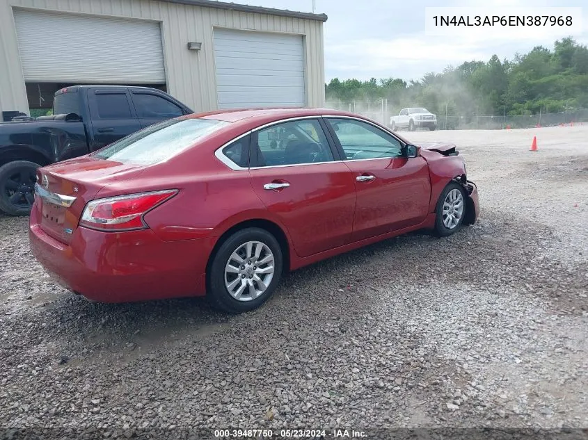 2014 Nissan Altima 2.5 S VIN: 1N4AL3AP6EN387968 Lot: 39487750