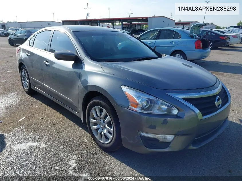 2014 Nissan Altima 2.5 S VIN: 1N4AL3APXEN238298 Lot: 39497816