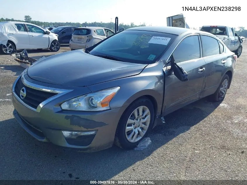 2014 Nissan Altima 2.5 S VIN: 1N4AL3APXEN238298 Lot: 39497816