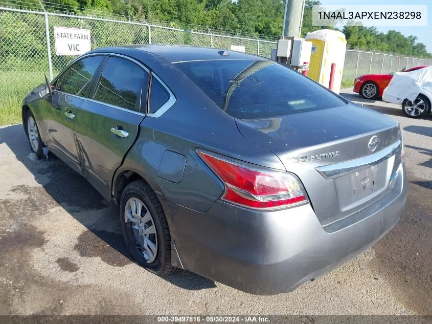 2014 Nissan Altima 2.5 S VIN: 1N4AL3APXEN238298 Lot: 39497816