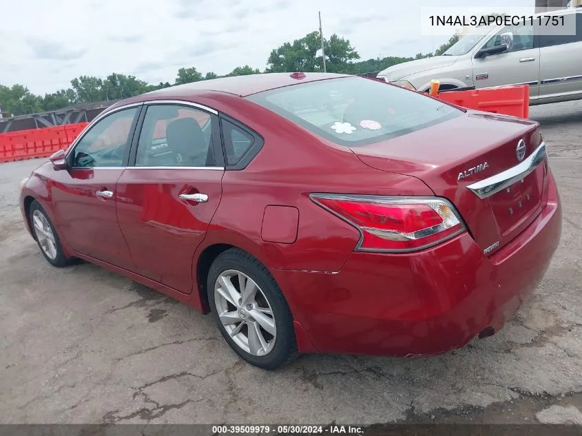 1N4AL3AP0EC111751 2014 Nissan Altima 2.5 Sl