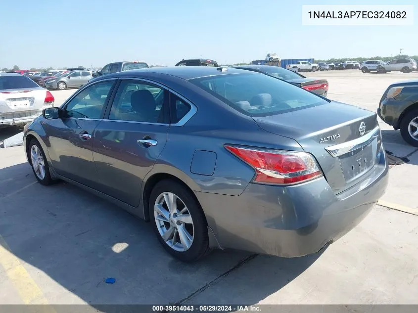 2014 Nissan Altima 2.5 Sv VIN: 1N4AL3AP7EC324082 Lot: 39514043