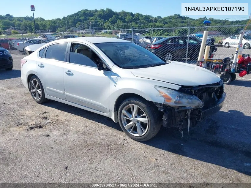 2014 Nissan Altima 2.5 Sl VIN: 1N4AL3APXEC107190 Lot: 39704527