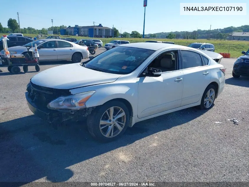 2014 Nissan Altima 2.5 Sl VIN: 1N4AL3APXEC107190 Lot: 39704527