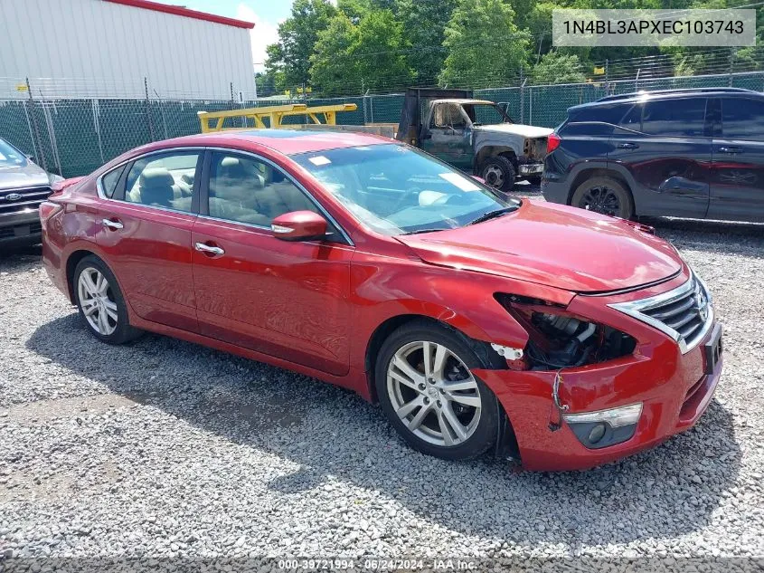 1N4BL3APXEC103743 2014 Nissan Altima 3.5 Sl