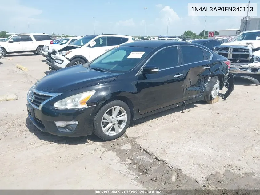 2014 Nissan Altima 2.5 Sl VIN: 1N4AL3AP0EN340113 Lot: 39754609