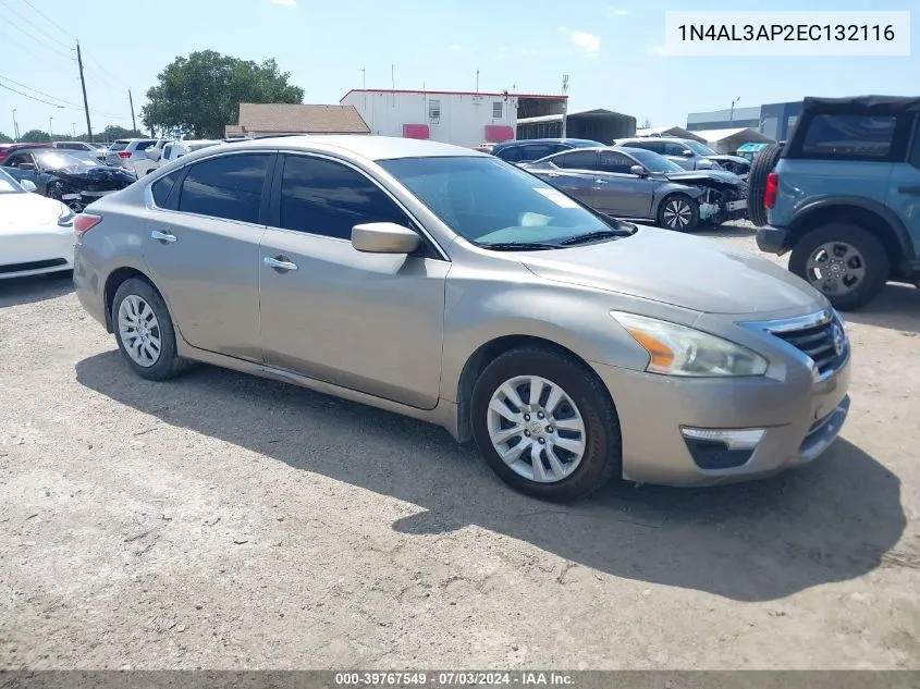 2014 Nissan Altima 2.5 S VIN: 1N4AL3AP2EC132116 Lot: 39767549