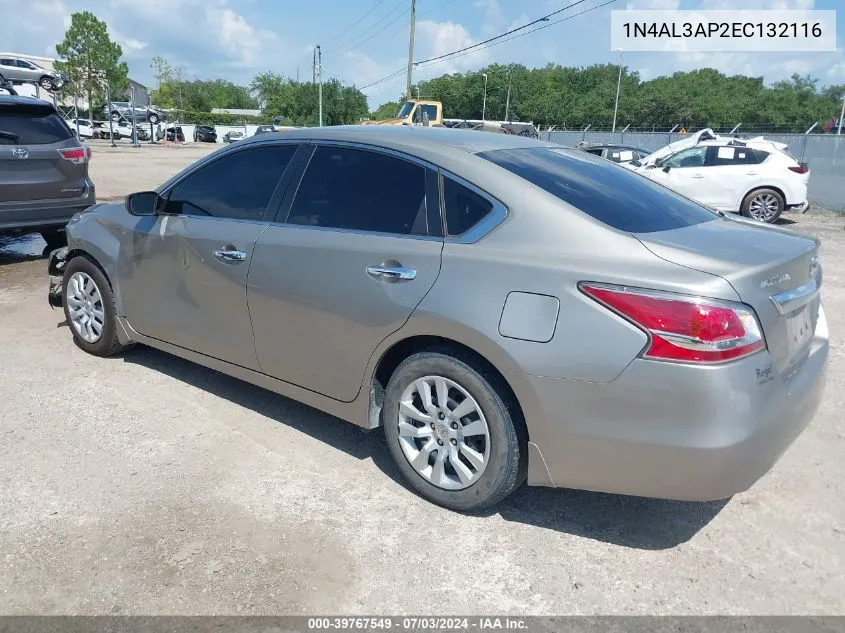 2014 Nissan Altima 2.5 S VIN: 1N4AL3AP2EC132116 Lot: 39767549