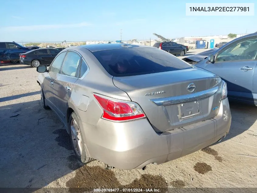 2014 Nissan Altima 2.5 Sv VIN: 1N4AL3AP2EC277981 Lot: 39769477