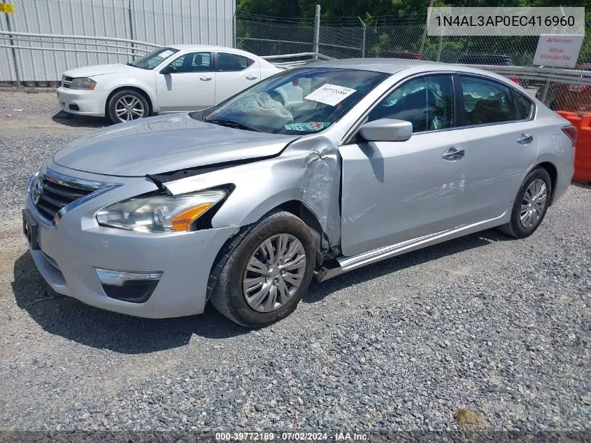 2014 Nissan Altima 2.5 S VIN: 1N4AL3AP0EC416960 Lot: 39772189