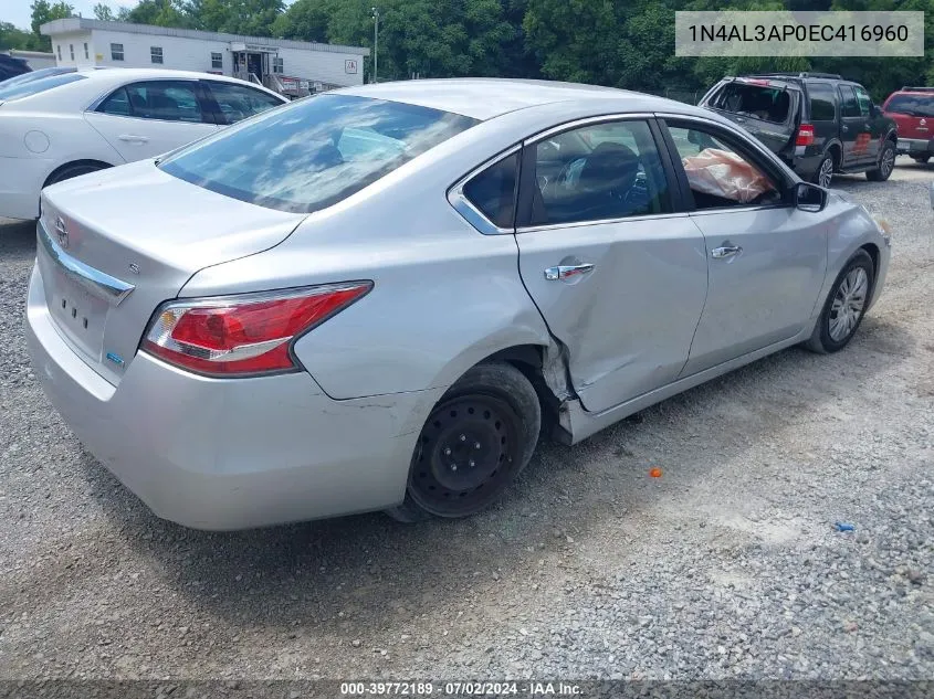 2014 Nissan Altima 2.5 S VIN: 1N4AL3AP0EC416960 Lot: 39772189