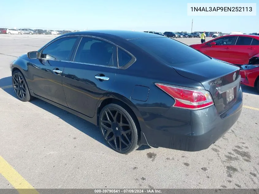 2014 Nissan Altima 2.5 S VIN: 1N4AL3AP9EN252113 Lot: 39790541