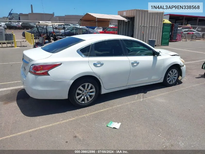 2014 Nissan Altima 2.5/2.5 S/2.5 Sl/2.5 Sv VIN: 1N4AL3AP9EN338568 Lot: 39802598