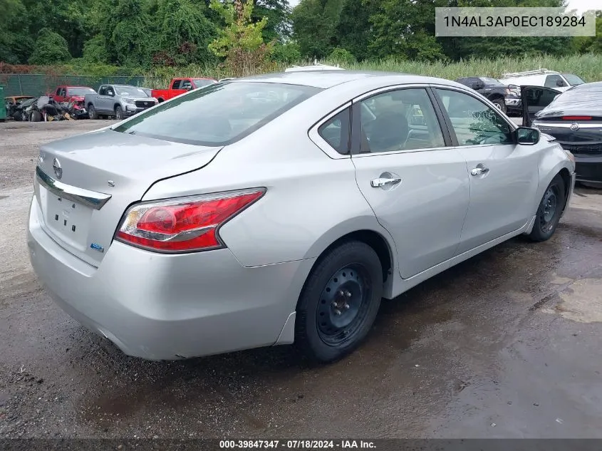 2014 Nissan Altima 2.5 S VIN: 1N4AL3AP0EC189284 Lot: 39847347