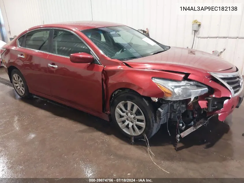 2014 Nissan Altima 2.5 S VIN: 1N4AL3AP9EC182138 Lot: 39874756