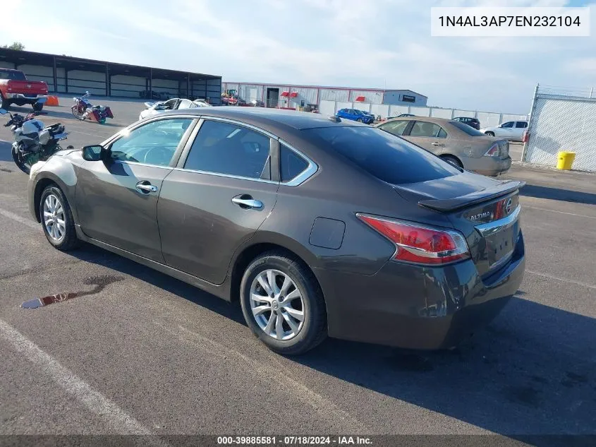 2014 Nissan Altima 2.5 S VIN: 1N4AL3AP7EN232104 Lot: 39885581