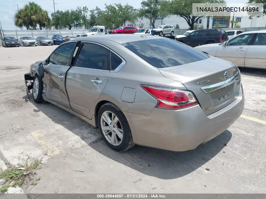 2014 Nissan Altima 2.5 Sv VIN: 1N4AL3AP0EC144894 Lot: 39944897