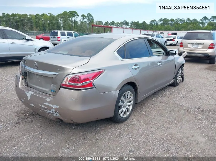 1N4AL3AP6EN354551 2014 Nissan Altima 2.5/2.5 S/2.5 Sl/2.5 Sv