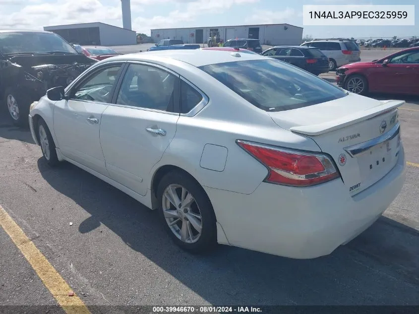 2014 Nissan Altima 2.5 Sl VIN: 1N4AL3AP9EC325959 Lot: 39946670