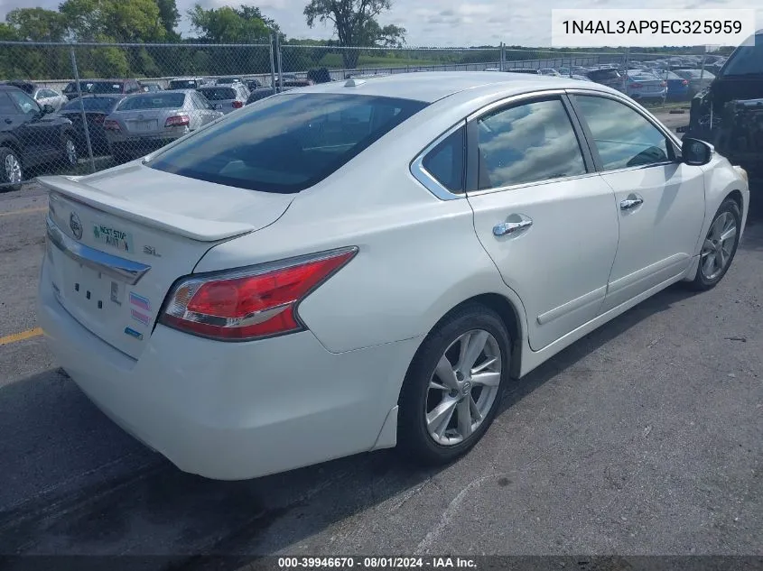 2014 Nissan Altima 2.5 Sl VIN: 1N4AL3AP9EC325959 Lot: 39946670