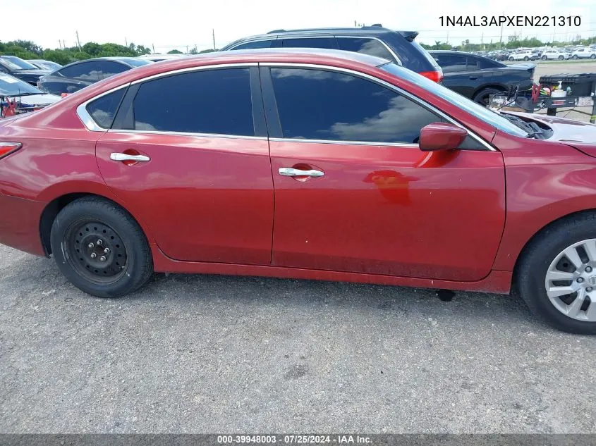 1N4AL3APXEN221310 2014 Nissan Altima 2.5 S