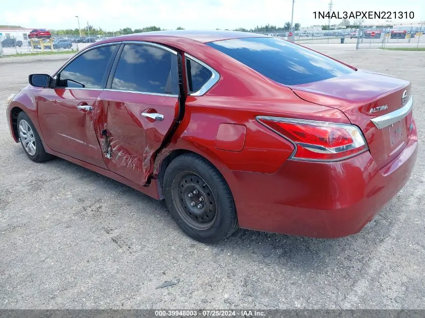 1N4AL3APXEN221310 2014 Nissan Altima 2.5 S