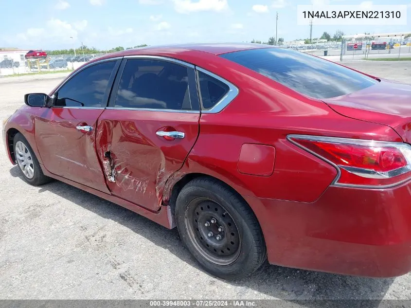 1N4AL3APXEN221310 2014 Nissan Altima 2.5 S