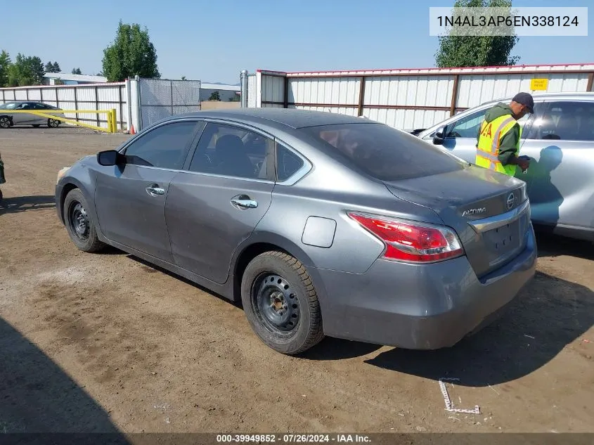 2014 Nissan Altima 2.5/2.5 S/2.5 Sl/2.5 Sv VIN: 1N4AL3AP6EN338124 Lot: 39949852