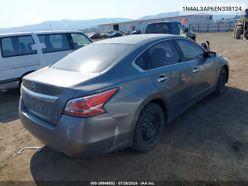 2014 Nissan Altima 2.5/2.5 S/2.5 Sl/2.5 Sv VIN: 1N4AL3AP6EN338124 Lot: 39949852