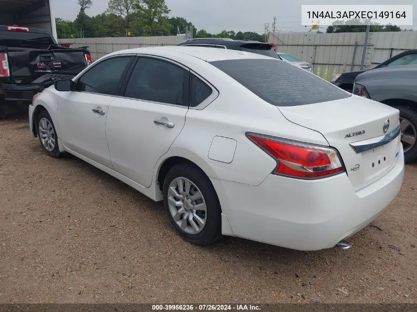 2014 Nissan Altima 2.5 S VIN: 1N4AL3APXEC149164 Lot: 39956236