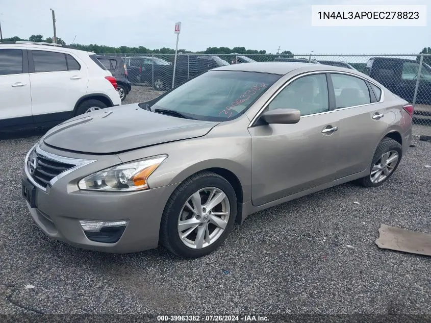 2014 Nissan Altima 2.5 Sv VIN: 1N4AL3AP0EC278823 Lot: 39963382