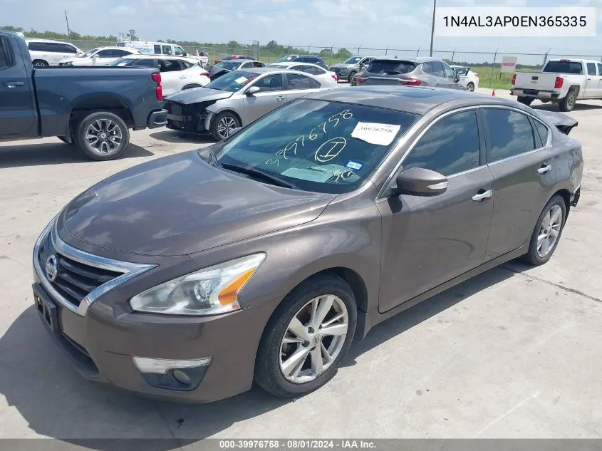 2014 Nissan Altima 2.5 Sl VIN: 1N4AL3AP0EN365335 Lot: 39976758