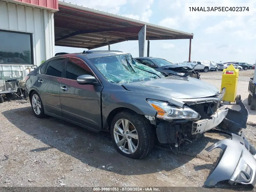 2014 Nissan Altima 2.5 Sl VIN: 1N4AL3AP5EC402374 Lot: 39981053