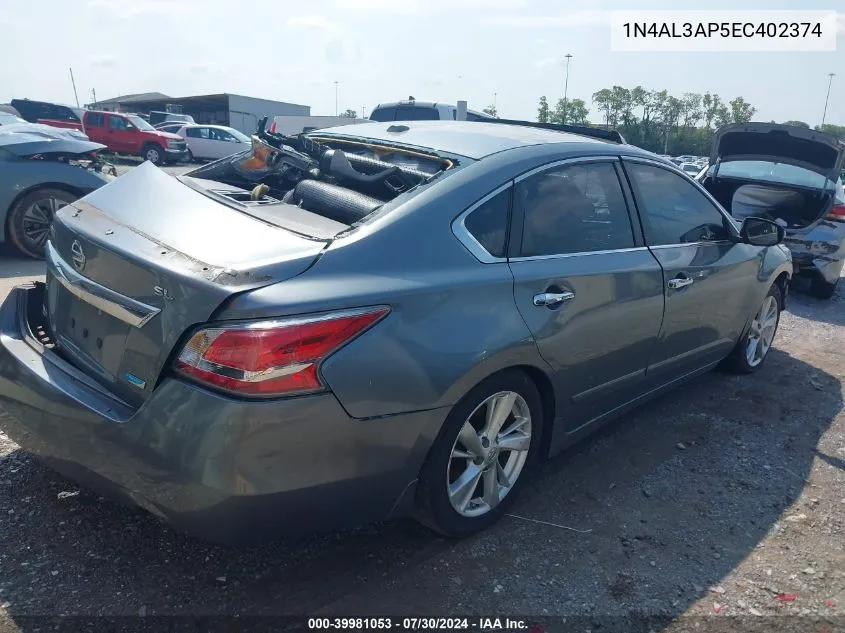 2014 Nissan Altima 2.5 Sl VIN: 1N4AL3AP5EC402374 Lot: 39981053