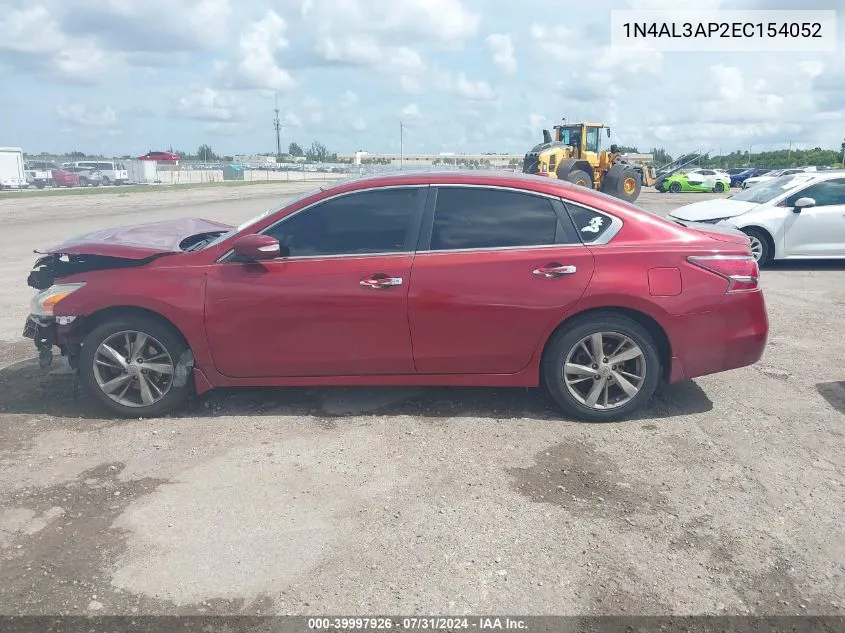 2014 Nissan Altima 2.5 Sl VIN: 1N4AL3AP2EC154052 Lot: 39997926