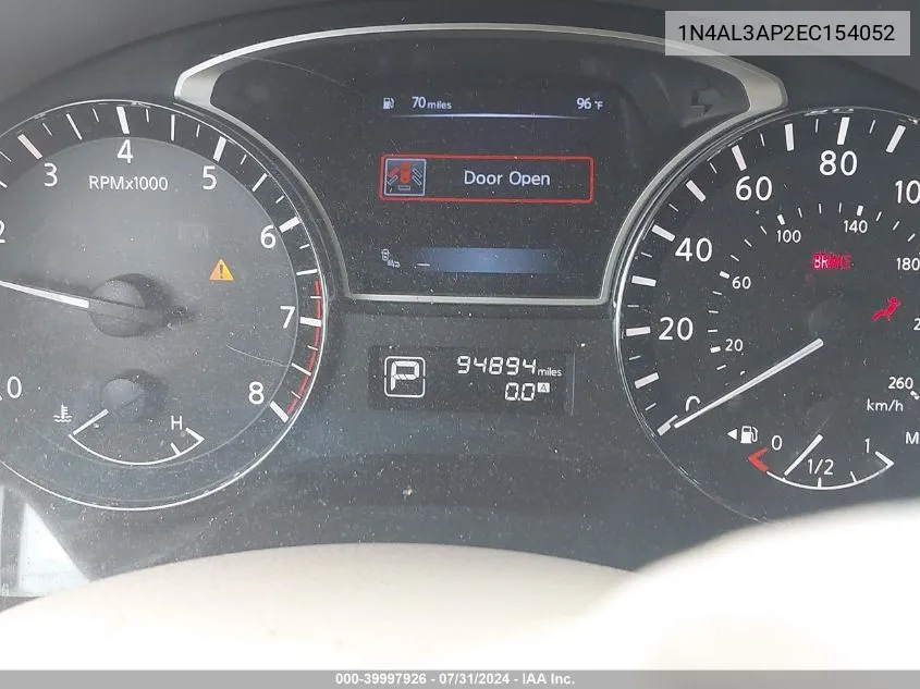 1N4AL3AP2EC154052 2014 Nissan Altima 2.5 Sl