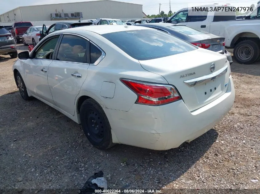 2014 Nissan Altima 2.5 Sl VIN: 1N4AL3AP7EN247976 Lot: 40022364