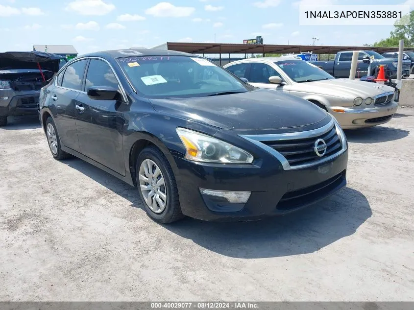 1N4AL3AP0EN353881 2014 Nissan Altima 2.5/2.5 S/2.5 Sl/2.5 Sv