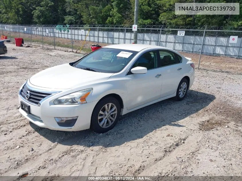 2014 Nissan Altima 2.5 S VIN: 1N4AL3AP0EC139730 Lot: 40034837