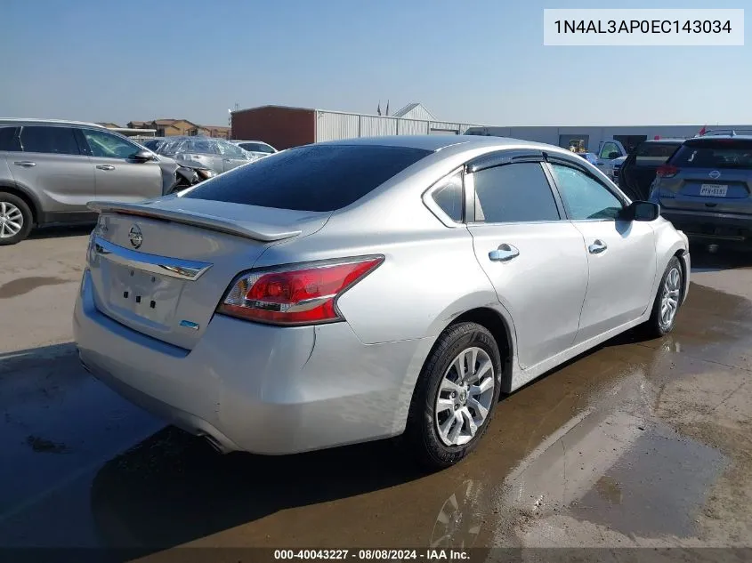 2014 Nissan Altima 2.5 VIN: 1N4AL3AP0EC143034 Lot: 40043227