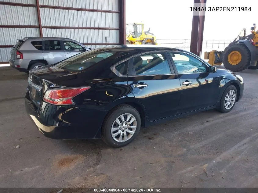 2014 Nissan Altima 2.5 S VIN: 1N4AL3AP2EN211984 Lot: 40044904