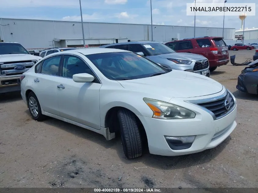 2014 Nissan Altima 2.5 S VIN: 1N4AL3AP8EN222715 Lot: 40082159