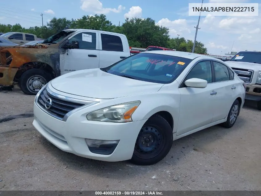 2014 Nissan Altima 2.5 S VIN: 1N4AL3AP8EN222715 Lot: 40082159