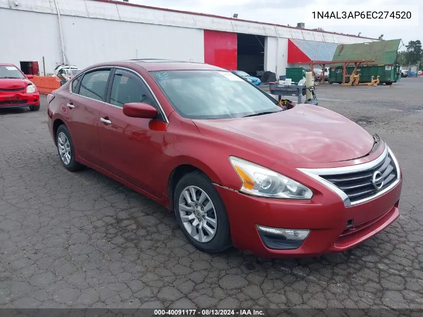 1N4AL3AP6EC274520 2014 Nissan Altima 2.5/2.5 S/2.5 Sl/2.5 Sv