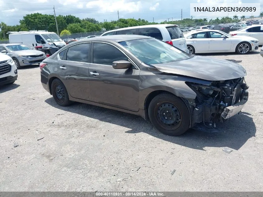 1N4AL3AP0EN360989 2014 Nissan Altima 2.5 S