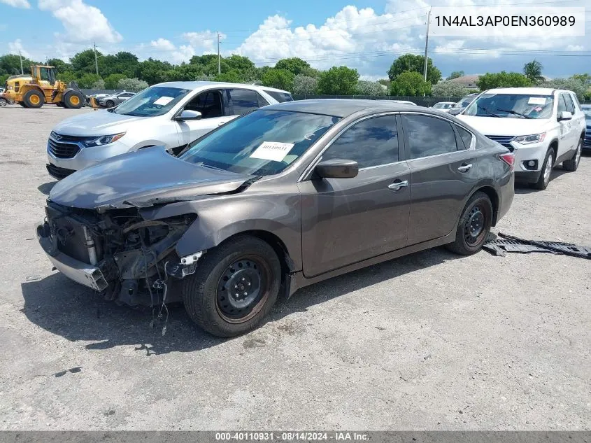 1N4AL3AP0EN360989 2014 Nissan Altima 2.5 S