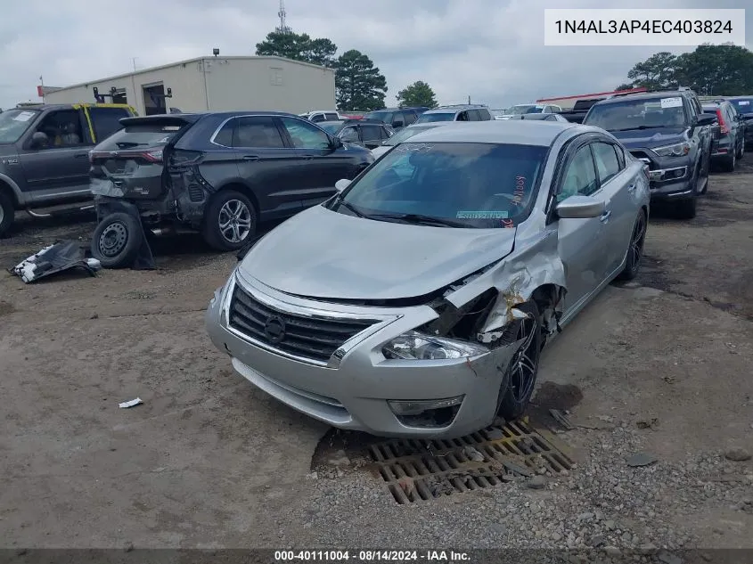 1N4AL3AP4EC403824 2014 Nissan Altima 2.5/2.5 S/2.5 Sl/2.5 Sv