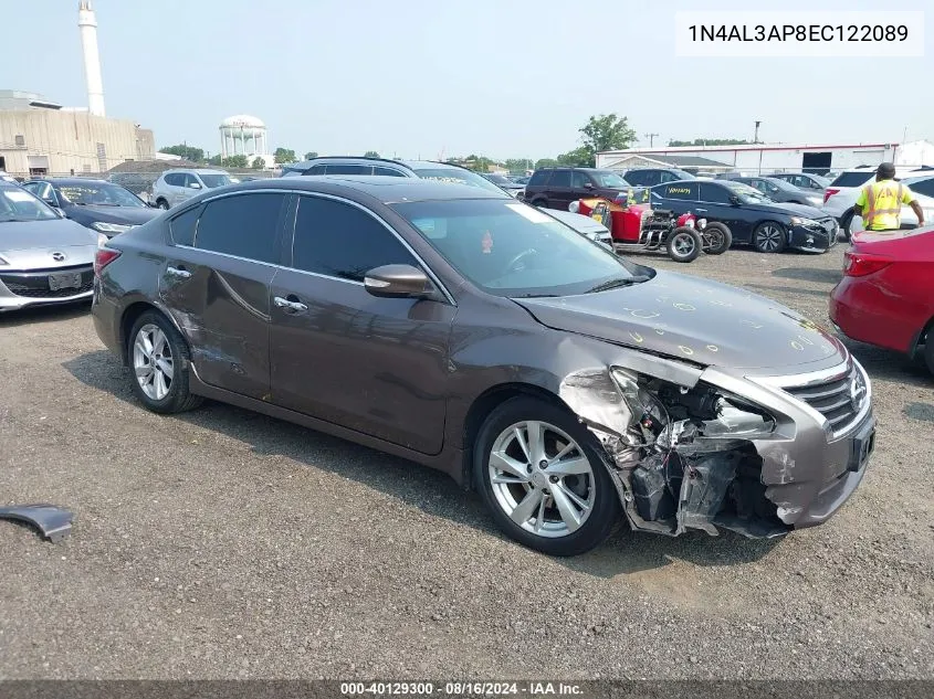 2014 Nissan Altima 2.5 Sv VIN: 1N4AL3AP8EC122089 Lot: 40129300