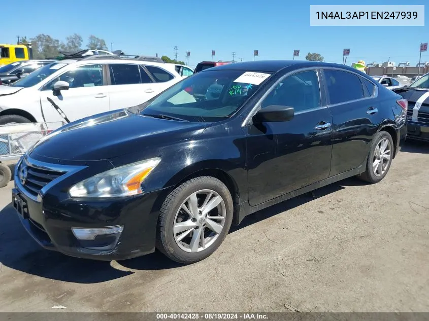 2014 Nissan Altima 2.5 Sv VIN: 1N4AL3AP1EN247939 Lot: 40142428